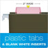 Pendaflex Hanging Folder Tabs - 2" Clear Pink - 25 Tabs and Inserts per Pack