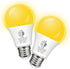 Flaspar Dusk to Dawn LED Yellow Bug Light Bulbs Outdoor 60W Equivalent,