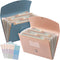 Harloon 2 Pack 24 Pockets Expanding File Folder with Cover Labels for A4 Paper Document Storage Organizer