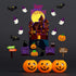 Spiareal 42 Pieces Halloween Cutouts, Bulletin Board Decorations with Halloween Castle, Pumpkin, Owl, Cat, Bat, Ghost