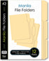 iScholar Manila File Folders, 12 Pack, Letter Size (31012)