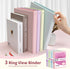 SUNEE 3 Ring Binder 1/2 Inch 4 Pack - Clear View Binder Three Ring PVC-Free (Fit 8.5x11 Inches) for School Binder or