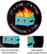 Dumpster on Fire Round Mouse Pad 8.6 x 8.6 Inch, Cute Funny Mousepad for Laptop Gaming, Non-Slip Rubber Base, Office