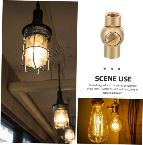 M10 180-Degree 1-Piece NUOBESTY Swivel Adapter for Wall Sconces and Pendant Lights Adjustable Light Socket Extender