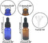 20-Pack 10 ml (1/3 oz) Glass Dropper Bottle Amber and Blue Glass Bottles Set with Glass Dropper for Essential Oils, Small Sample Bottle Container