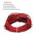 MECCANIXITY 26 Gauge 2 Core Parallel Silicone Wire, 50Ft/15M Long Red Black 26 AWG Flexible Extension Cord