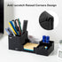 deli Plastic Desk Organizer with Pencil Holder and Sticky Note Tray, 6 Compartments for Office Supplies