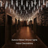 12 inch 8 192LED Aukora Christmas Lights Outdoor Meteor Shower Falling Rain Lights Tubes Snowfall Cascading Icicle