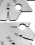 QWORK Bevel Gauge, Stainless Steel Axe Angle Gauge, Round Shape Knife Angle Finder for Measuring Knife Angle