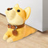 DomeStar Shiba Inu Cute Dog Door Stopper, Decorative Animal Doorstop Wedge, Yellow