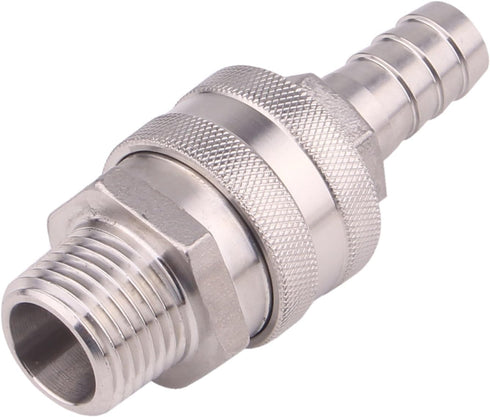 DERNORD 1/2 Inch Stainless Steel Quick Disconnect Set, Beer Brewing Connector Kit