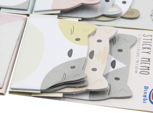 MINGSEECESS 12 Packs Cute Animal Cartoon Sticky Notes, Self-Stick Memo Pad Sets for Pet Lovers Women Girls