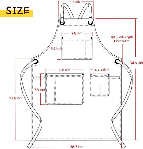 Stylish Denim Apron for Women with Pockets - Perfect for Hair Stylists and Plus Sizes
