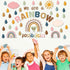 Boho Rainbow Bulletin Board Set, We are A Rainbow of Possibilities Cutouts for Birthday Party School Decor