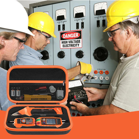 Hard Case for Klein Tools ET310 AC Circuit Breaker Finder & RT250 GFCI Outlet Tester & 80016 Tool Kit, Black (Case Only)