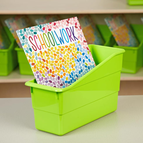 Really Good Stuff Durable Book and Binder Holder - 5 Pack, Bright Neon Colors for Classroom Organization and Storage