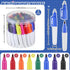 Ctosree 80 Pcs Mini Permanent Markers with Golf Keychain Clips for Nurses Badge, Fine Point Markers