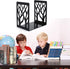 Black(4 MSDADA Bookends, Book Ends for Shelves, Bookends for Office, Book Ends for Heavy Books, Book Shelf Holder Stand