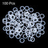 X AUTOHAUX Silicone O-Rings, VMQ Seal Gasket for Compressor Valves Pipe Repair, 10mm OD 7mm ID, White, Pack of 100