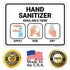 10x14 Inches, 55 Hand Sanitizer Available Here with Apply Rub and Dry Hands Graphic Sign, mil Thick HDPS (high Density