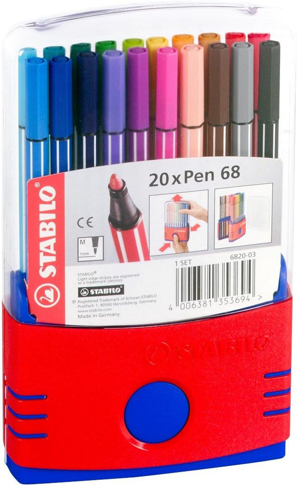 STABILO Pen 68 Colorparade Set - Set of 20, Multicolor