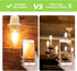 ROMANJOY F15 4W LED Light Bulbs, E26 Medium Base, Dimmable 2700K Warm White, 40W Equivalent, 4-Pack