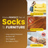 Generic 16 Pcs Luxury Brown Chair Leg Socks Premium Furniture Protectors for Hardwood Floors, Non-Slip & High Elastic