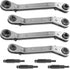 4 PCS HVAC Service Wrench Tools, Ratcheting Curved Wrench Set for Equipment Repair