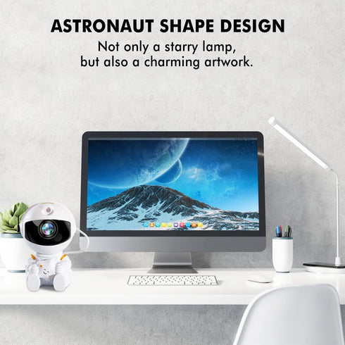 SHJQJJLBCQ Galaxy Light Projector for Kids and Adults - Astronaut Night Light for Bedrooms and Playrooms - Star Ceiling