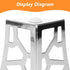 4pcs 10cm Cabilock Chrome Metal Furniture Legs with Hollow Patterned Design, Replacement Sofa and Cabinet Support Feet
