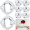 4 Pcs Round Electrical Box Extender, Plastic Ceiling Outlet Light Box Extender for 3.5" 4" Boxes
