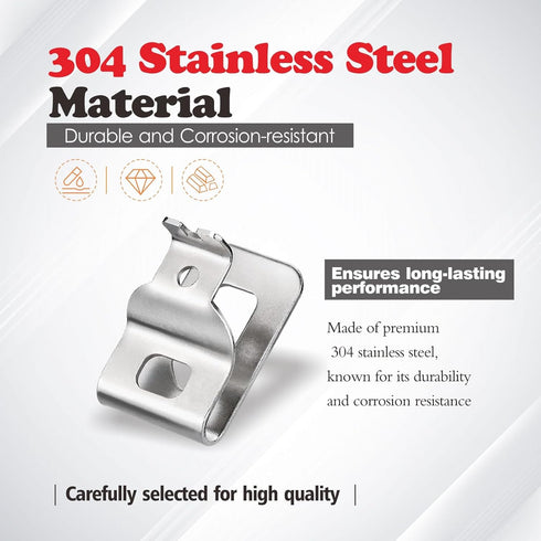 6pcs Stainless Steel Belt Clips for Dewalt 20V Power Tools, Compatible with N268241, DCD980, DCD985, DCD980L2, DCD985L2,Includes Screws and Drill Tool Hooks