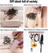 160 Pcs Small Screw Hooks, 5/8 Inch Metal Twist in Hook, Christmas Lights Patio Hanging Jewelry Hooks, 5 Colors