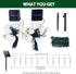 OZS 2PK 32LED 55FT 8 Mushroom Solar Garden Lights Outdoor, Solar String Lights Waterproof with Lighting Modes, Solar