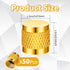 50PCS 1/4 Flare Cap, HVAC Valve Caps with Neoprene O Ring Seal, Round Brass Refrigerant Locking Caps
