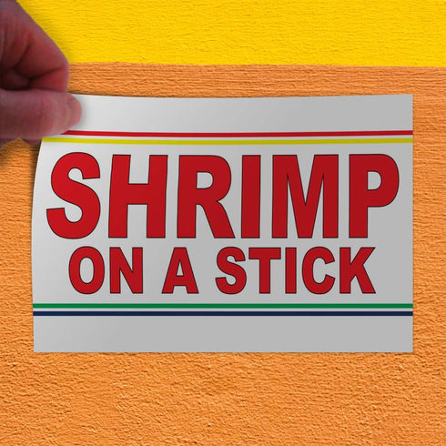 Fastasticdeals 36x24Inches Decal Stickers Multiple Sizes Shrimp on Stick Red Bar Restaurant Food Truck B Industrial