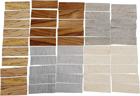 Sheet,1.5" x5.5",50 1/60" Unfinished Exotic Fingerboard Wood Veneer Pieces Without Paper Thickness,Ideal