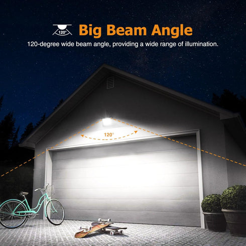 20W IP66 6500K 1400Lm 120 LED Flood Lights Outdoor, Waterproof Security Lights Fixture, Hardwired Wall Lamp, Ultra Thin
