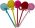 Maydahui 12 PCS Cute Kawaii Pom Pom Ballpoint Pens, Fluffy Ball Pens with Bowknot Polka Dot Blue Gel Ink for School