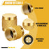 1/4 Flare Cap, round brass w/neoprene o-ring seal, HVAC locking caps, refrigerant locking caps (30 PCS)