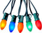 Multicolor C7 LED Christmas Lights Outdoor, 50FT Colorful Christmas String Lights with