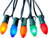Multicolor C7 LED Christmas Lights Outdoor, 50FT Colorful Christmas String Lights with