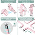 COLFULINE 9 PCS PINK Allen Key Set, Long Ball End Hex Key Set, Cr-V Wrench Set for Women, Size 1.5-10mm