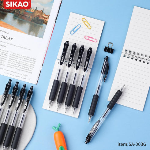 Black Gel Pens Bulk - 30 Pack Fine Point Smooth Writing No Smudge, 0.7mm Gel Ink, Retractable Rollerball