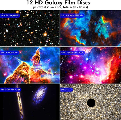4K 13 360 Star Projector, Planetarium Projector for Bedroom Ultra Clear Galaxy Night Light with Replaceable Galaxy