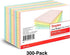STAPLES 3 5 300/Pack Ruled X Index Cards, Assorted Pastel