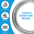 1Pcs 1/2" 1/4" Sprayer,47inch Stainless Steel Shampoo Bowl Hose Thread Sprayer Head to Thread Water Pipe Silver Sink