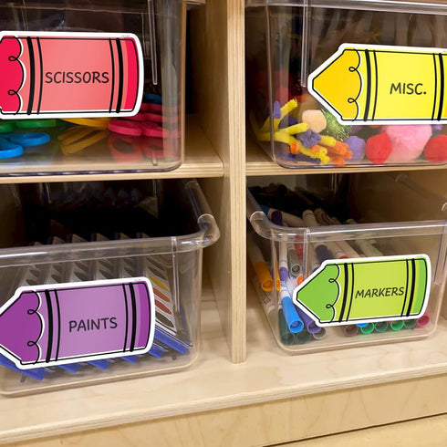 Creative Teaching Press 6" 10929) CTP Core Decor Doodle Crayons Designer Cut-Outs Top Classroom Decorating Accents (