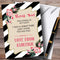 The Card Zoo Black & White Floral Any Age Girls Party Thank You Cards