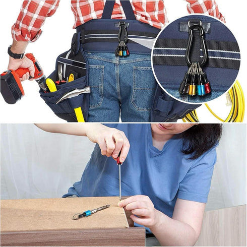 1/4 inch Hex Shank Bit Holder, 6pcs Quick Release Drill Bit Holder for Impact Driver, Portable Screwdriver Bits Holder